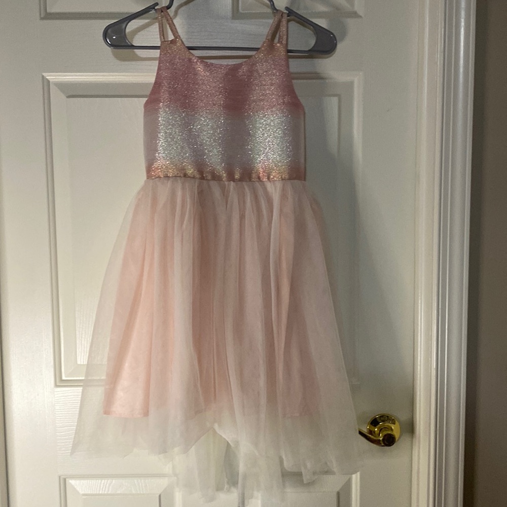 Girls pink sparkle dress